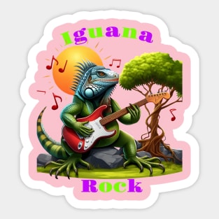 Rocking Reptiles Sunset Serenade Sticker